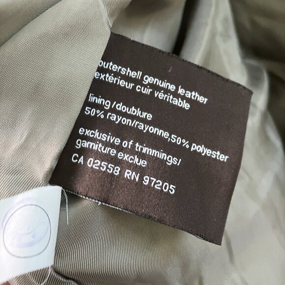 Y2K Danier Suede Leather Dress Womens 4 Tan Vintage 2000s Biker Stitching - Picture 7 of 14